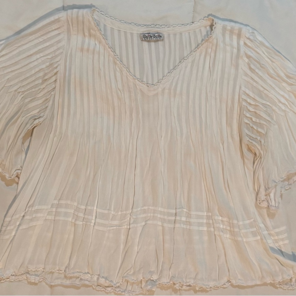 Women's Pleated white Blouse